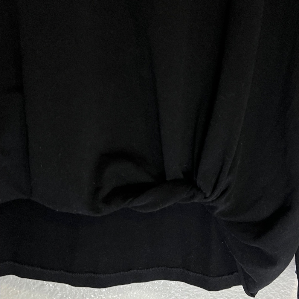 All Saints Black Long Sleeve Top with Knot Detail - Picture 2 of 12
